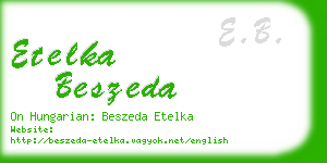 etelka beszeda business card